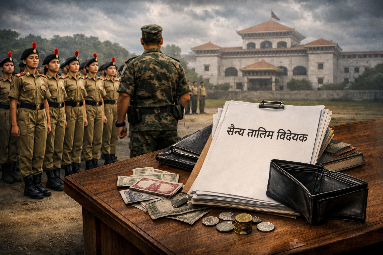 राजस्वले चालु खर्च धान्न धौ–धौ परेका बेला सैन्य तालिम विधेयक, रक्षाकै बजेटले धान्ला त खर्च?